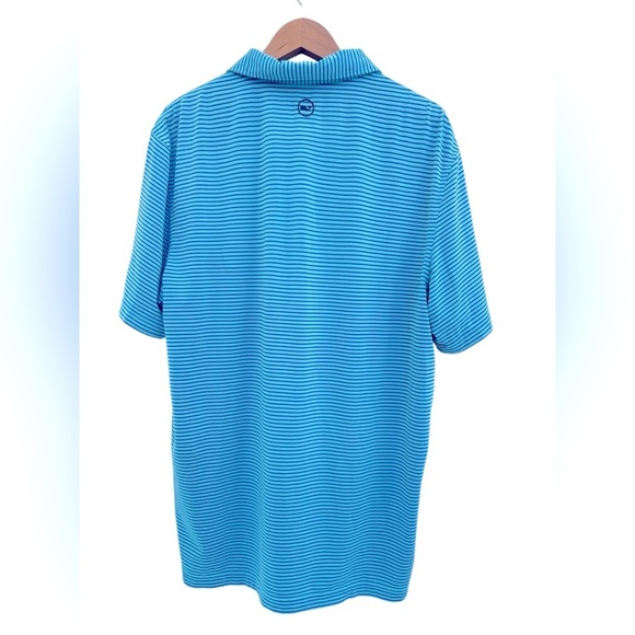 Vineyard Vines Men's Blue Striped Polo Shirt Size Large - Picture 5 of 5